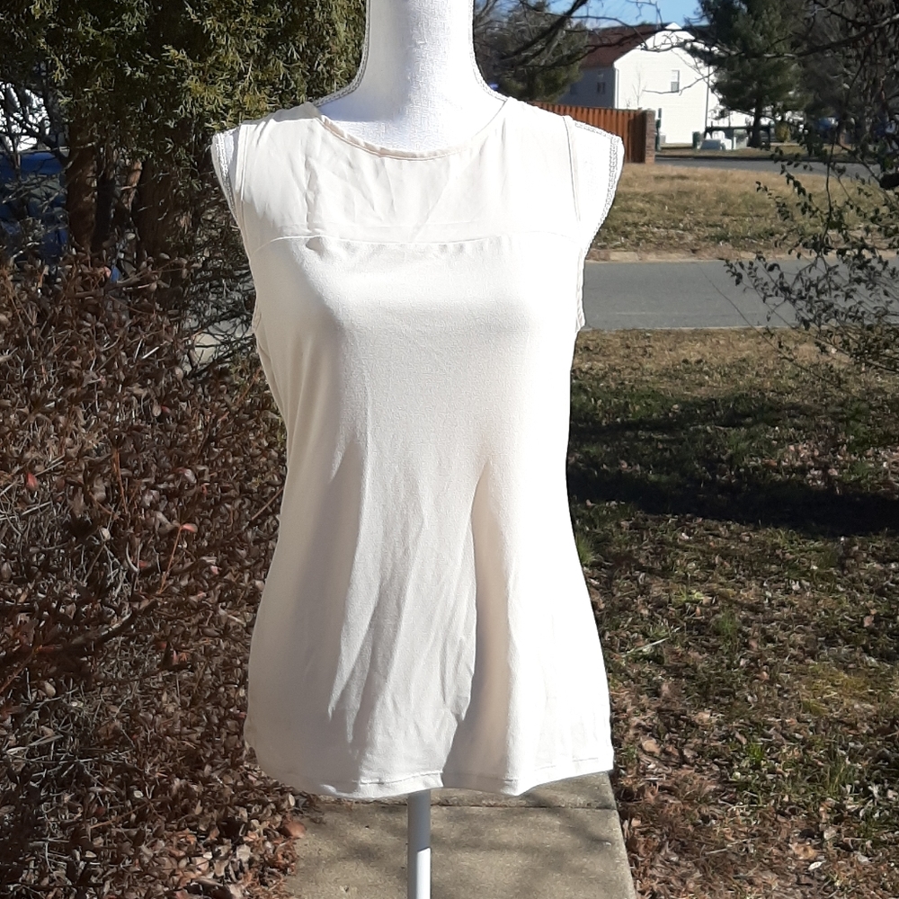 Banana Republic Sheer Neck Blouse